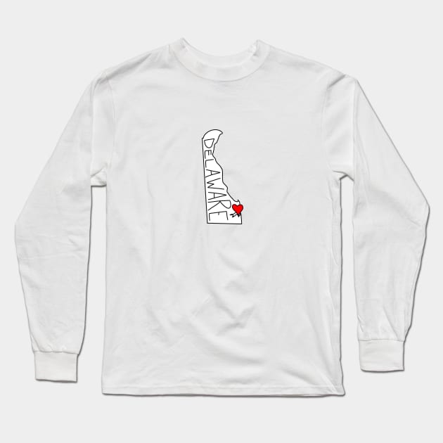 Delaware Love Long Sleeve T-Shirt by novabee